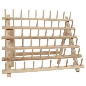Sewing Tool Thread Rack Wooden Organizer Foldable Wood Thread Stand Rack Holds Organizer Wall Mount Sewing Storage Holder