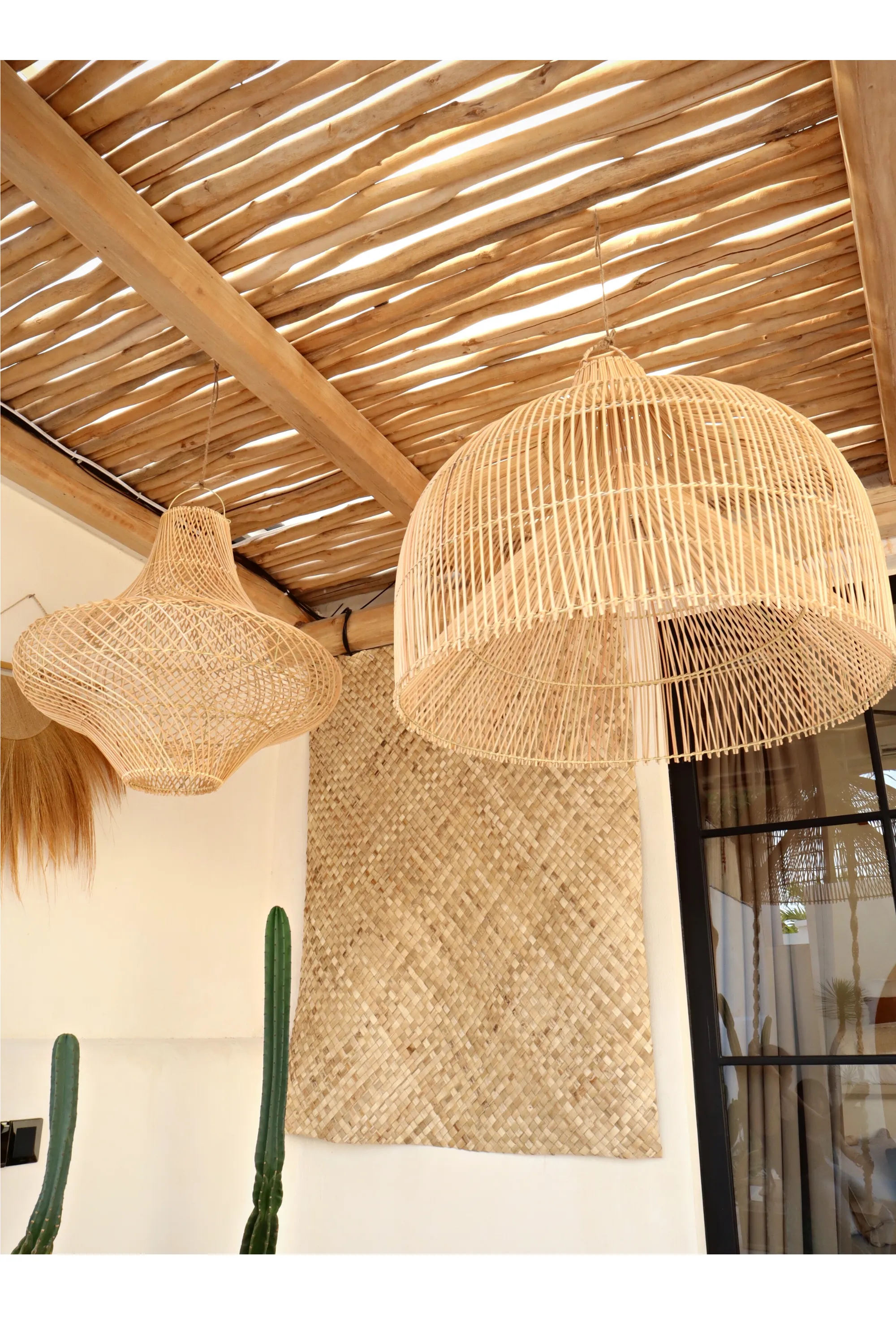 Sienna X-Large Dome Shape Rattan Pendant Light Fitting