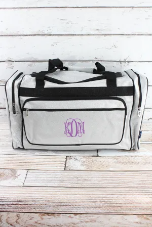 Silver Glitz & Glam Duffle Bag 23"