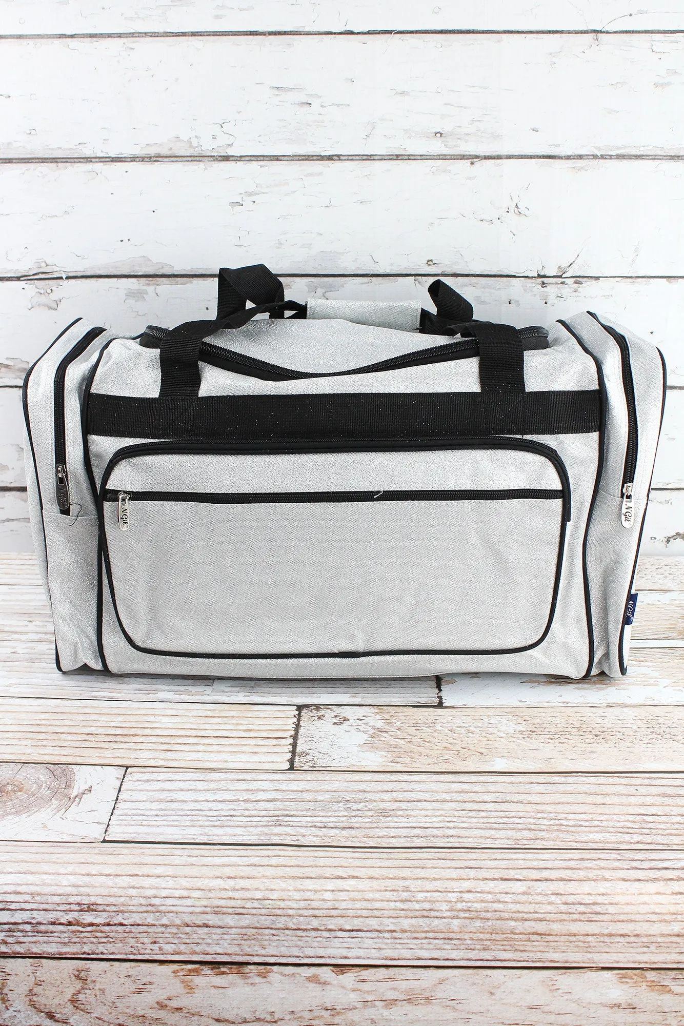 Silver Glitz & Glam Duffle Bag 23"