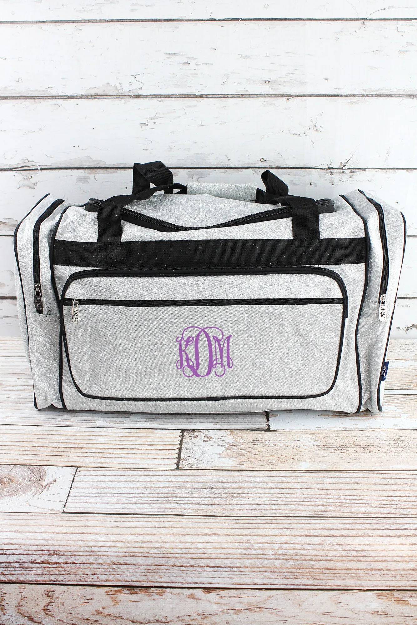 Silver Glitz & Glam Duffle Bag 23"