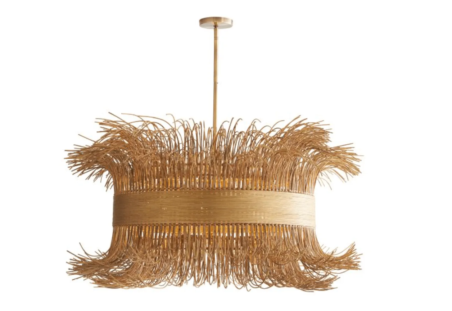 Siobahn Rattan Halo Chandelier