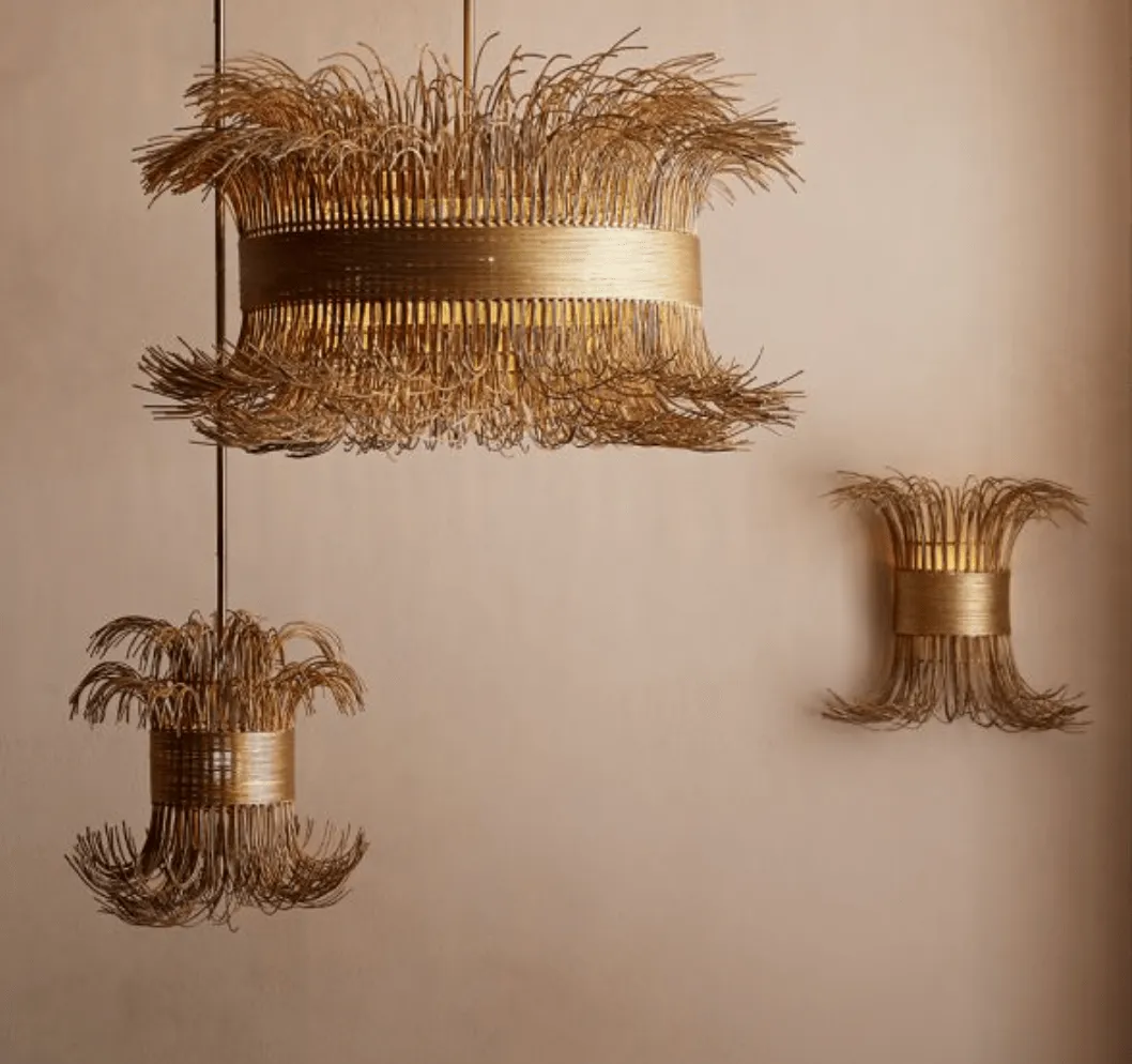 Siobahn Rattan Halo Chandelier