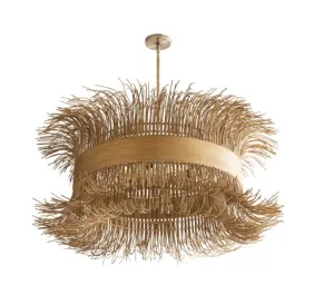 Siobahn Rattan Halo Chandelier