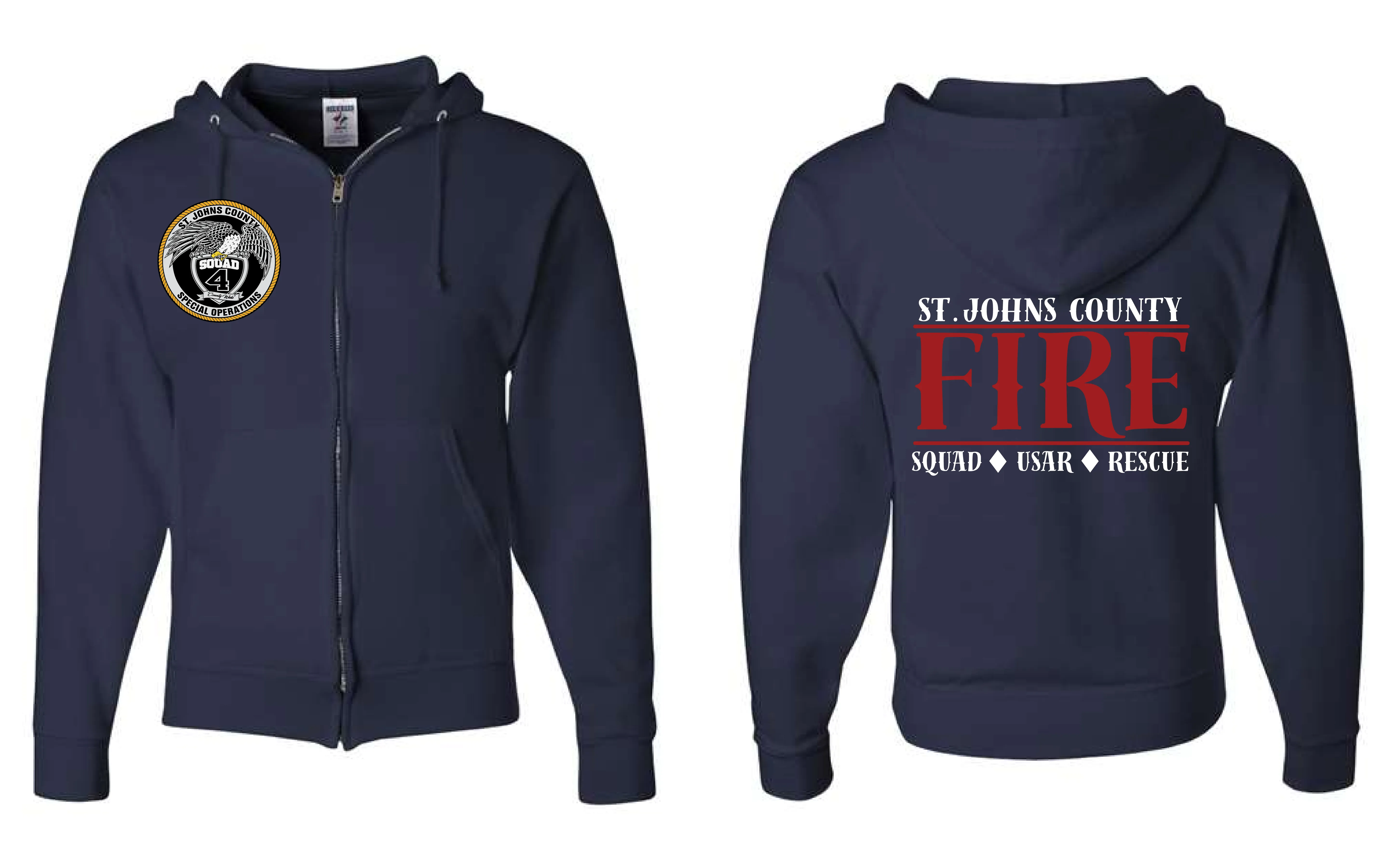 SJCFR Station 4 Full Zip Hoodie