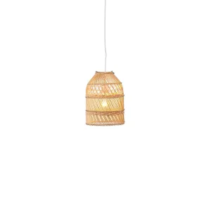Small Bell Rattan Pendant Hanging Light