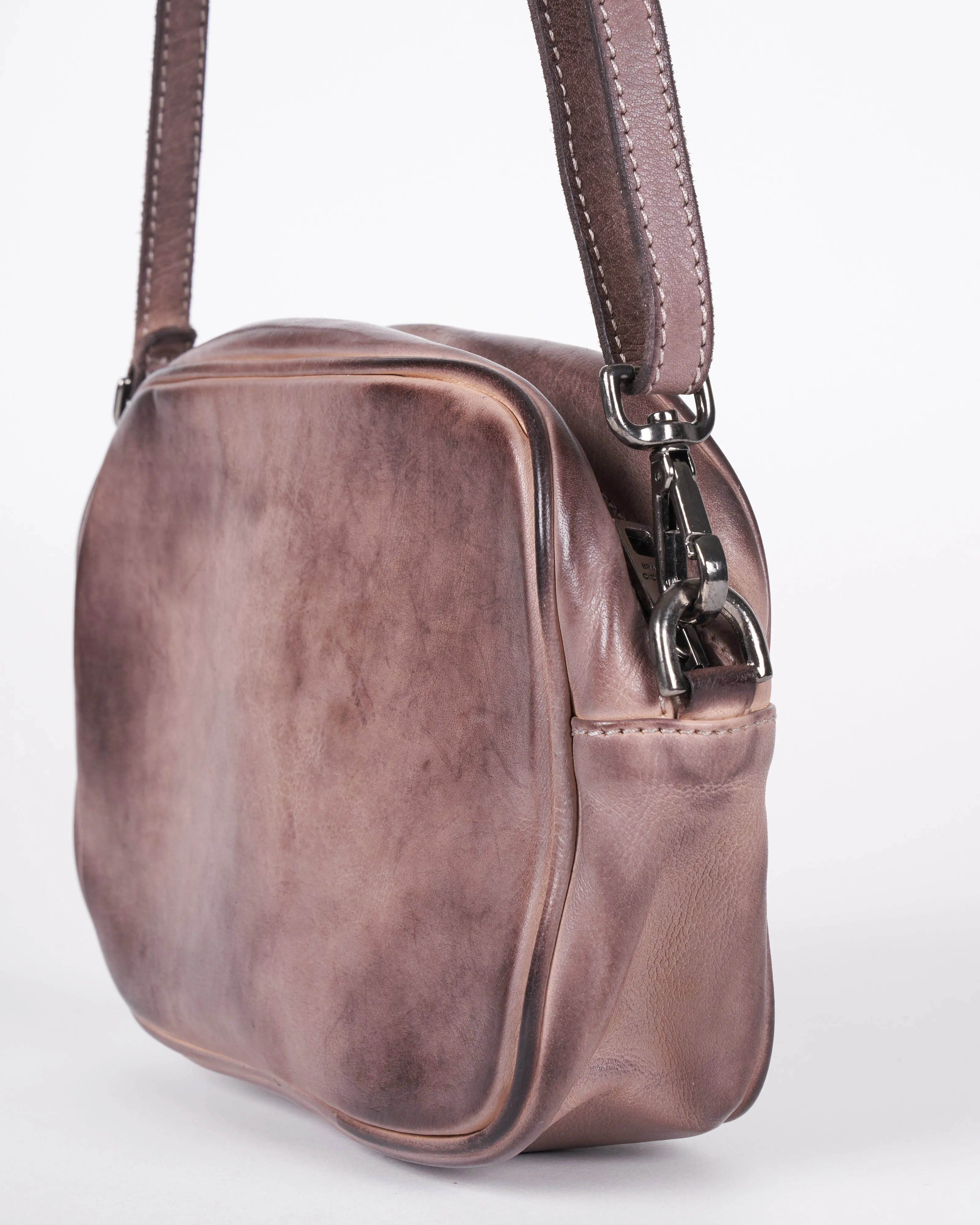small crossbody - taupe wax