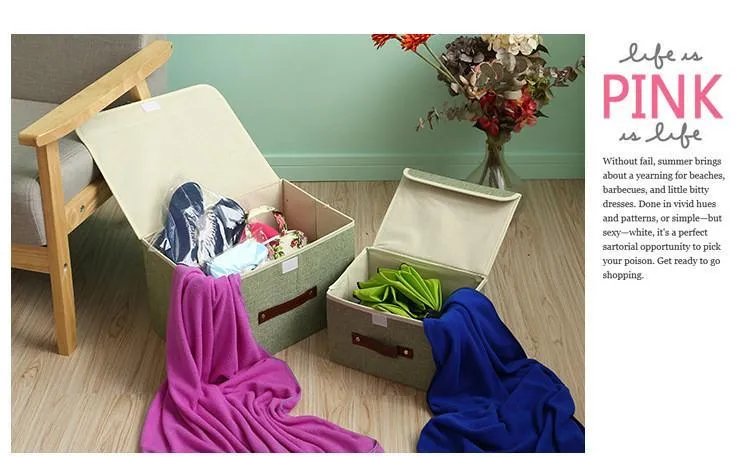 Solid color small fresh storage box