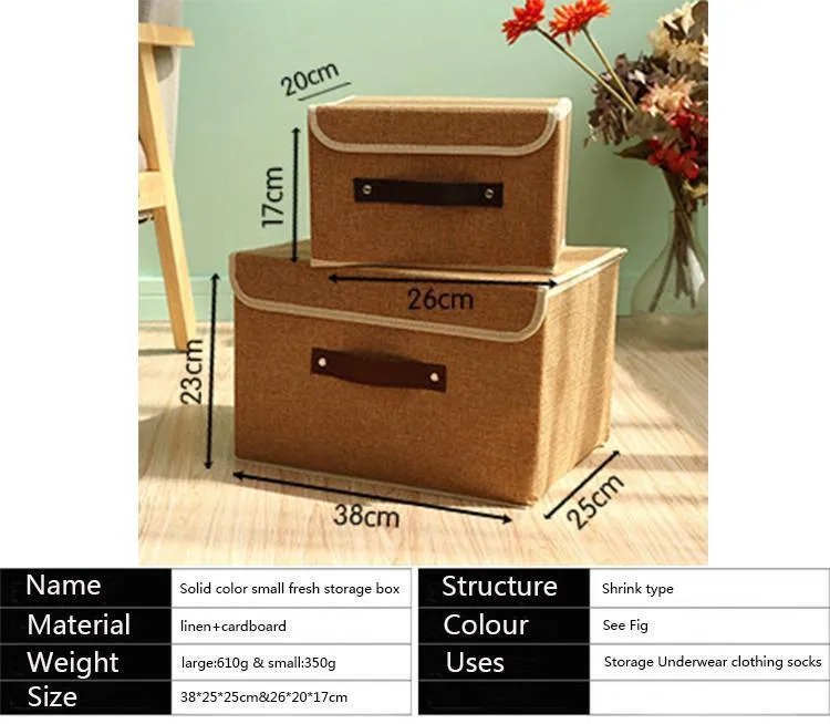 Solid color small fresh storage box