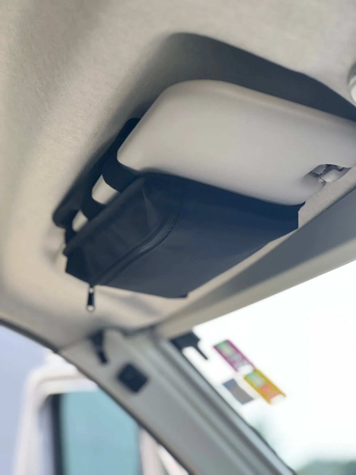 Sonnenblende Tasche / Organizer in Schwarz oder Grau