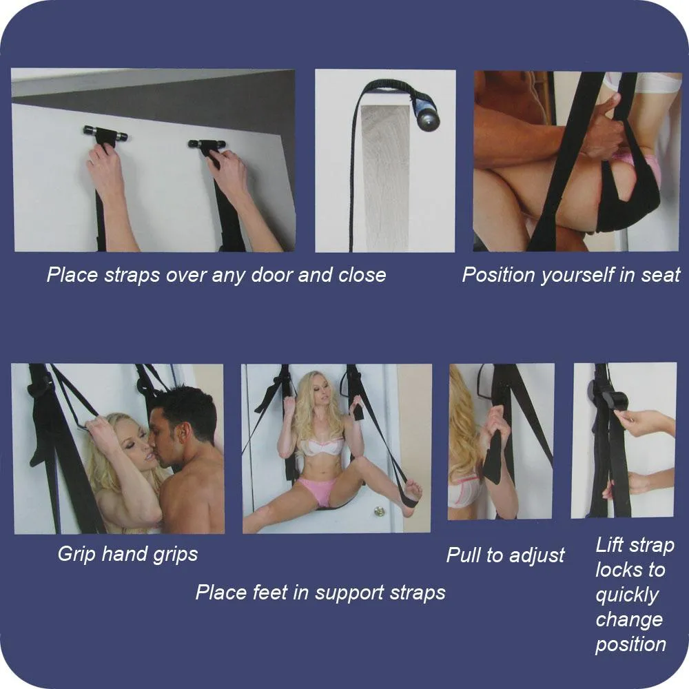 Sportsheets Adjustable Door Jam Sex Sling Black