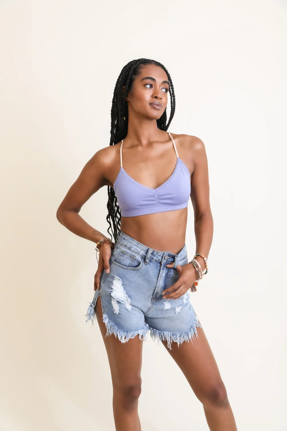 Spring Floral Lattice Bralette