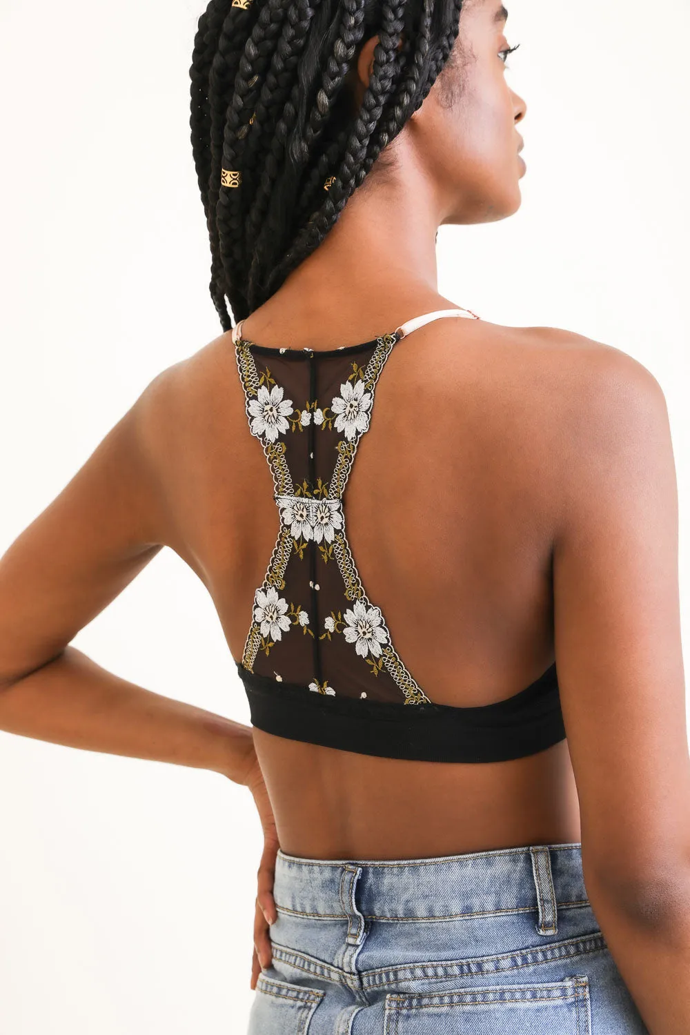 Spring Floral Lattice Bralette
