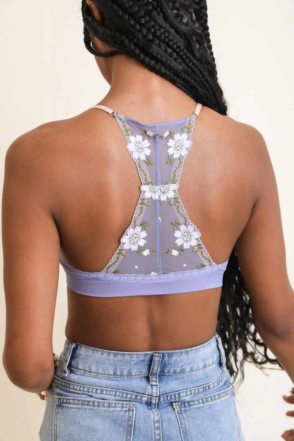 Spring Floral Lattice Bralette