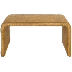 Square Rattan Coffee Table Natural
