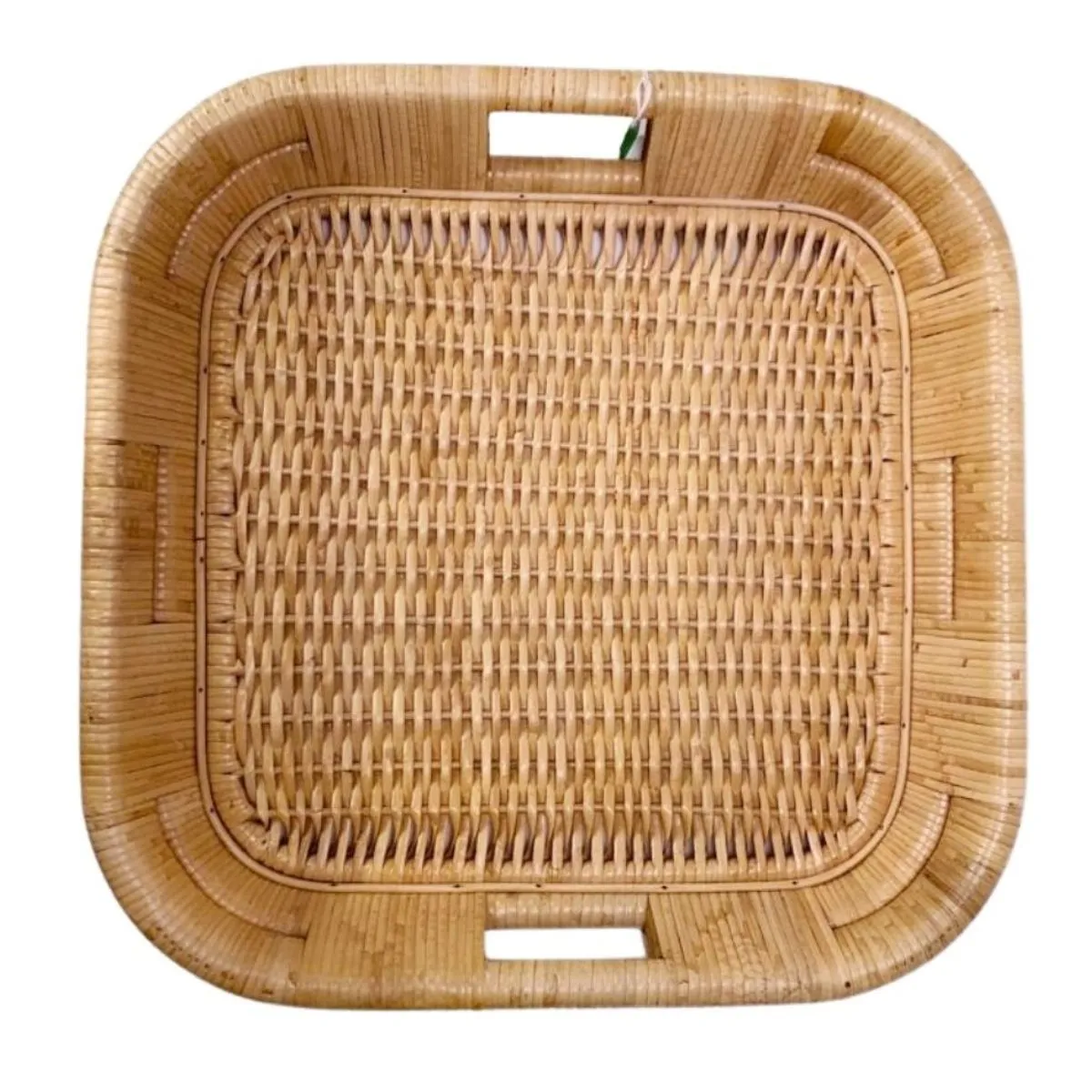 Square Rattan Tray Natural