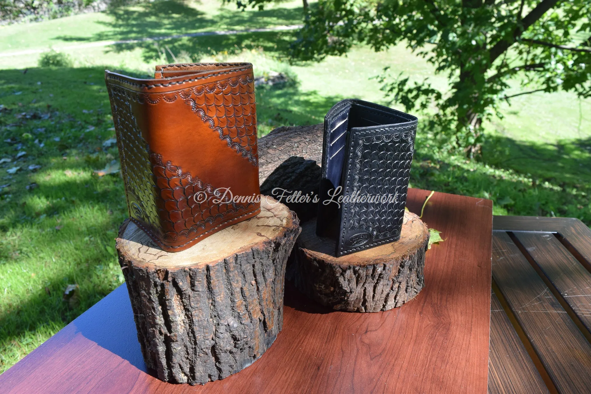 Stamped Trifold Wallet (Choose your color)