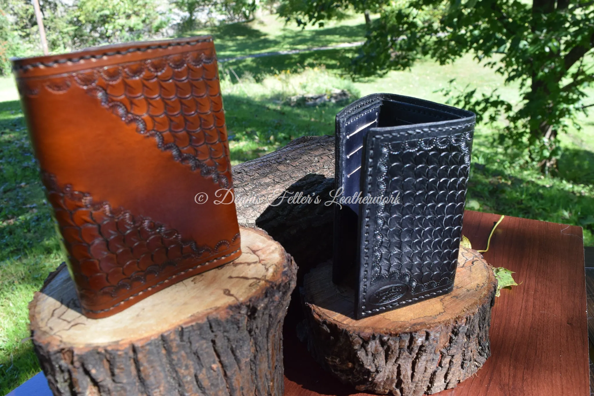 Stamped Trifold Wallet (Choose your color)