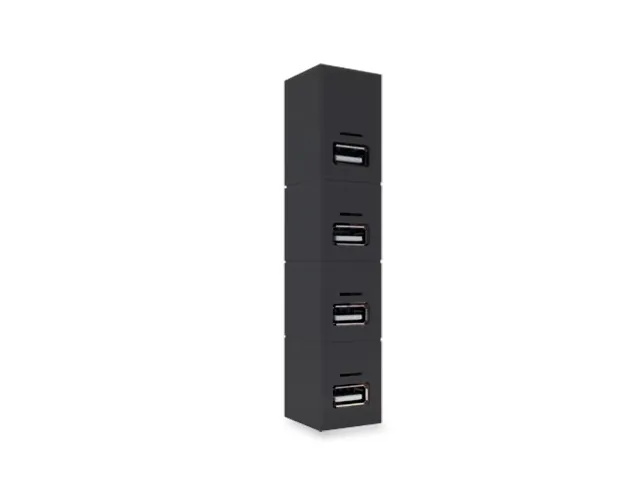 Star Tech 180727 7 Hub Usb V2.0 4 Puertos Large Negro