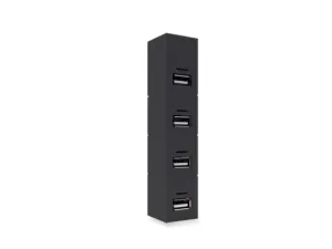 Star Tech 180727 7 Hub Usb V2.0 4 Puertos Large Negro