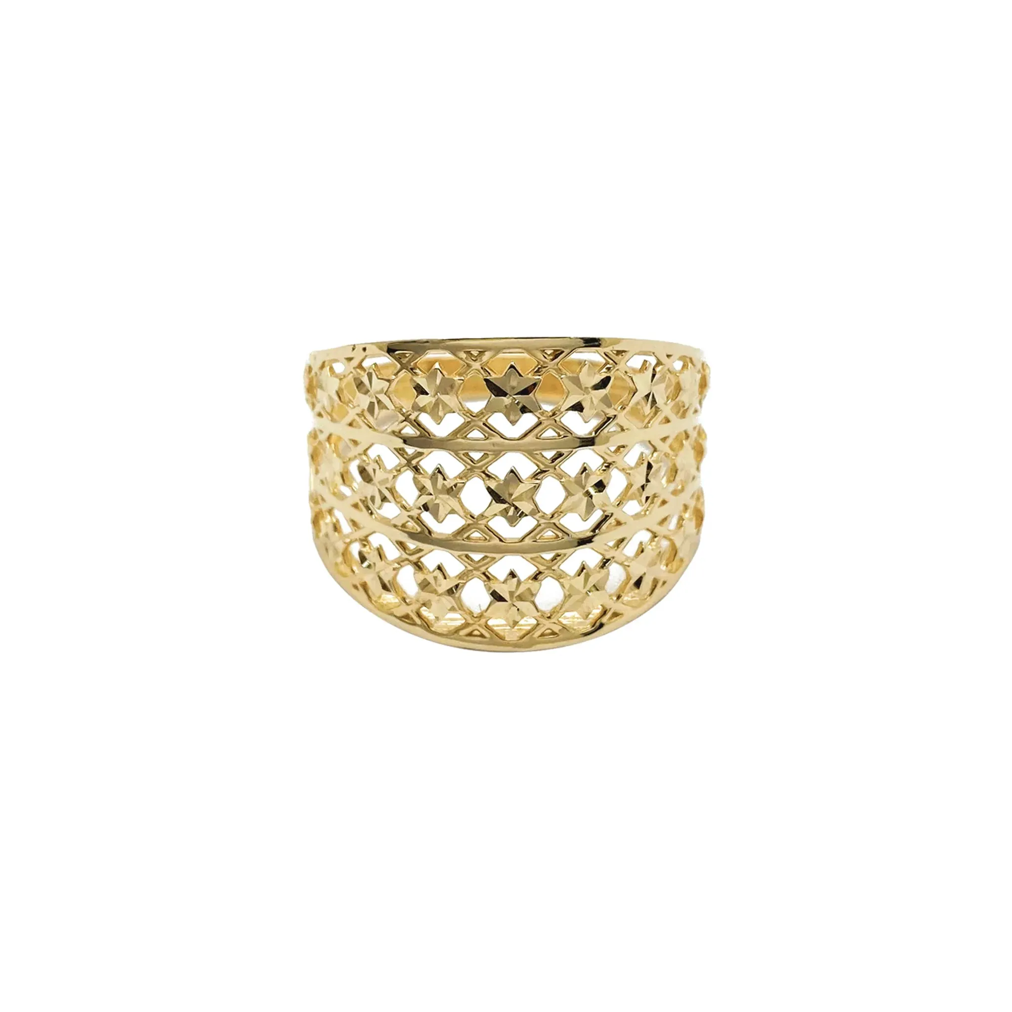 Starry Sky Lattice Ring (14K)