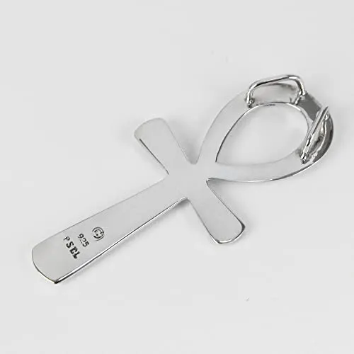 Sterling Silver Egyptian Ankh Pendant for Women & Men - .925 Egypt Symbol of Life and Immortality - 1.87 Inches Long
