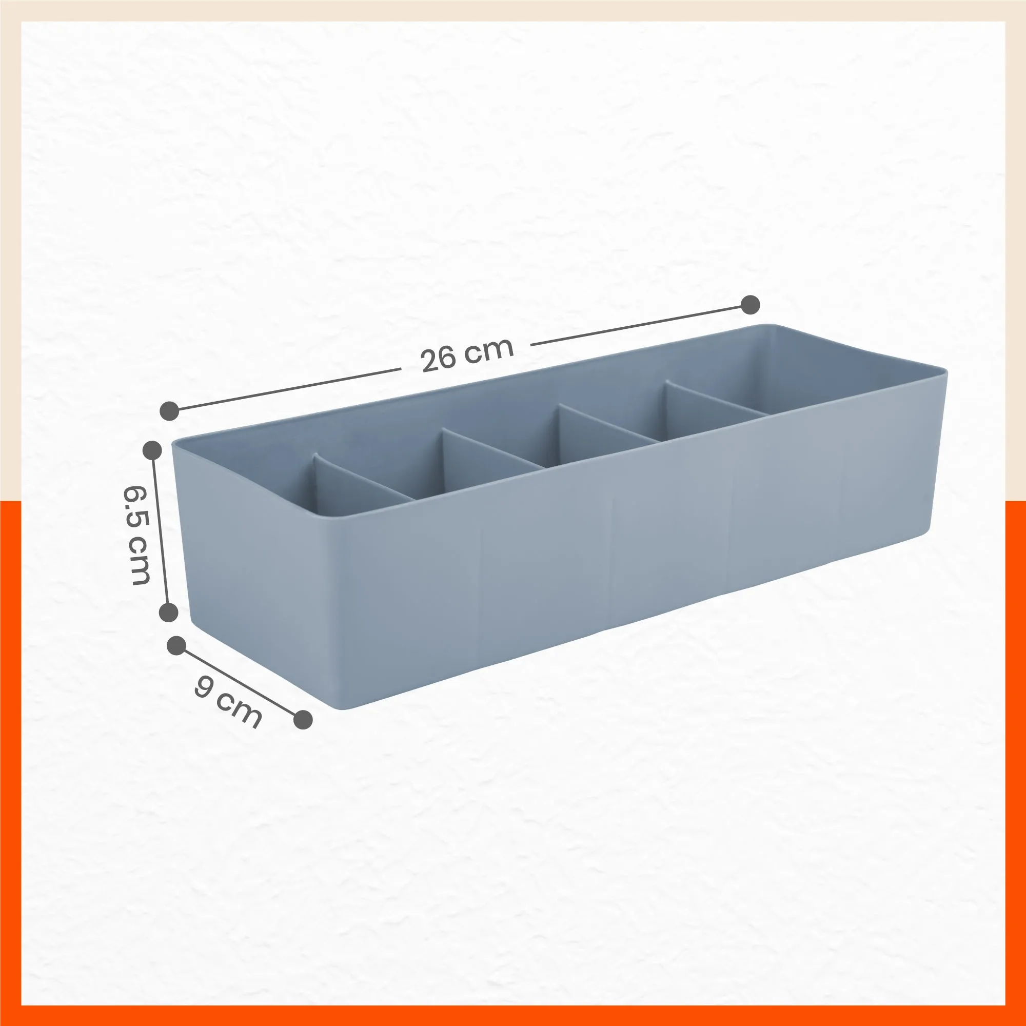 Stomo Dori Multi-Purpose Stackable Drawer Organizer For Home | Ash - Set of 12