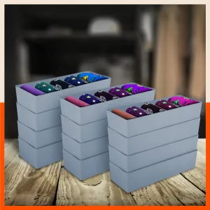 Stomo Dori Multi-Purpose Stackable Drawer Organizer For Home | Ash - Set of 12