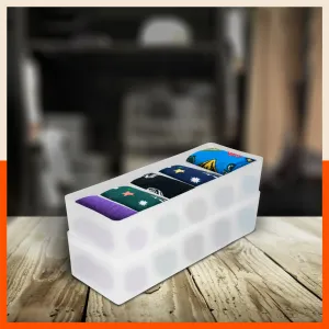 Stomo Dori Multi-Purpose Stackable Drawer Organizer For Home | Frost - Set of 2