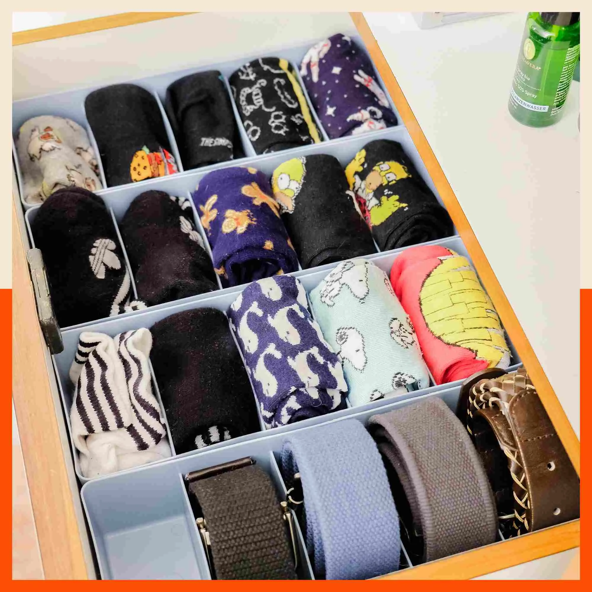 Stomo Dori Multi-Purpose Stackable Drawer Organizer For Home | Frost - Set of 2