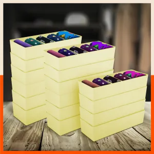 Stomo Dori Multi-Purpose Stackable Drawer Organizer For Home | Lemon - Set of 16