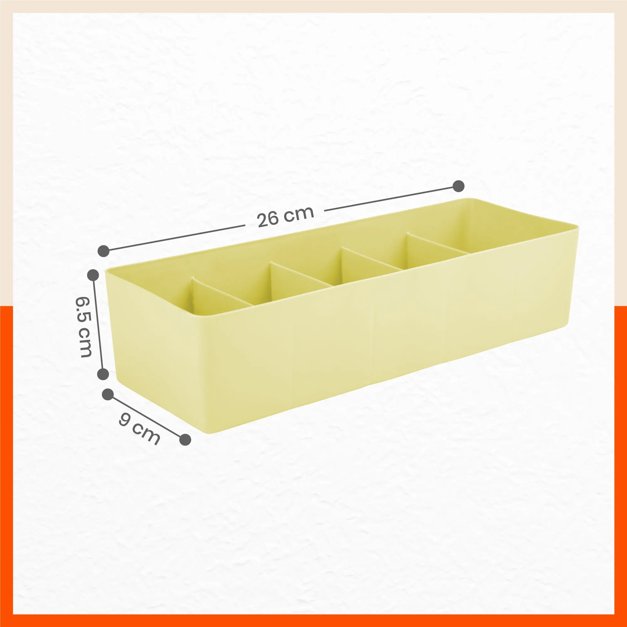 Stomo Dori Multi-Purpose Stackable Drawer Organizer For Home | Lemon - Set of 16