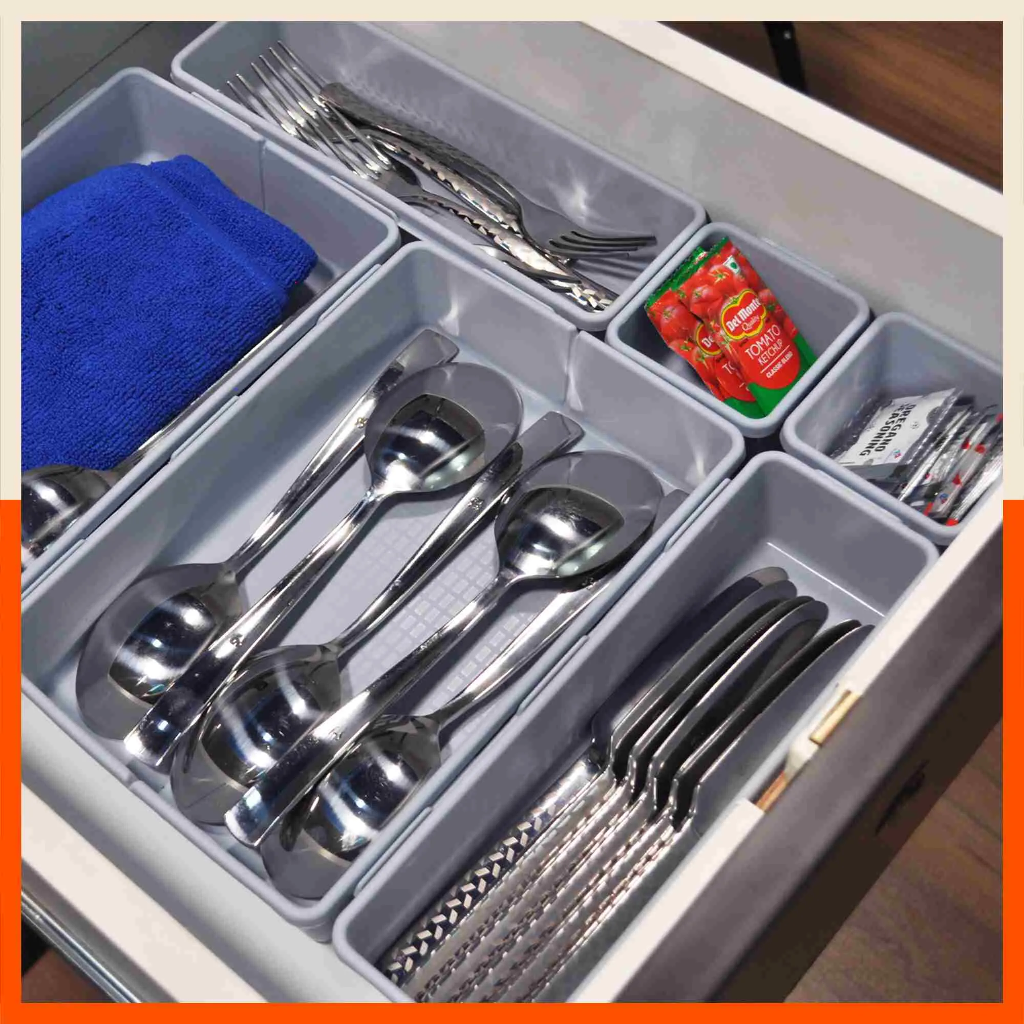 Stomo Vero Multipurpose Drawer Organizer for Home | Ash