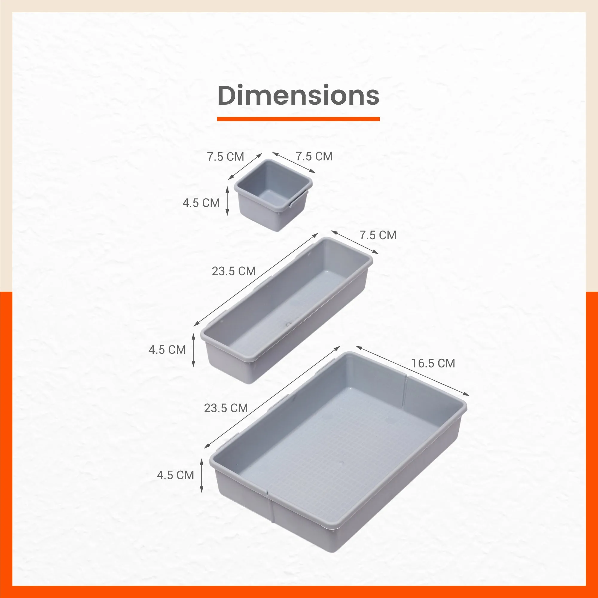 Stomo Vero Multipurpose Drawer Organizer for Home | Ash