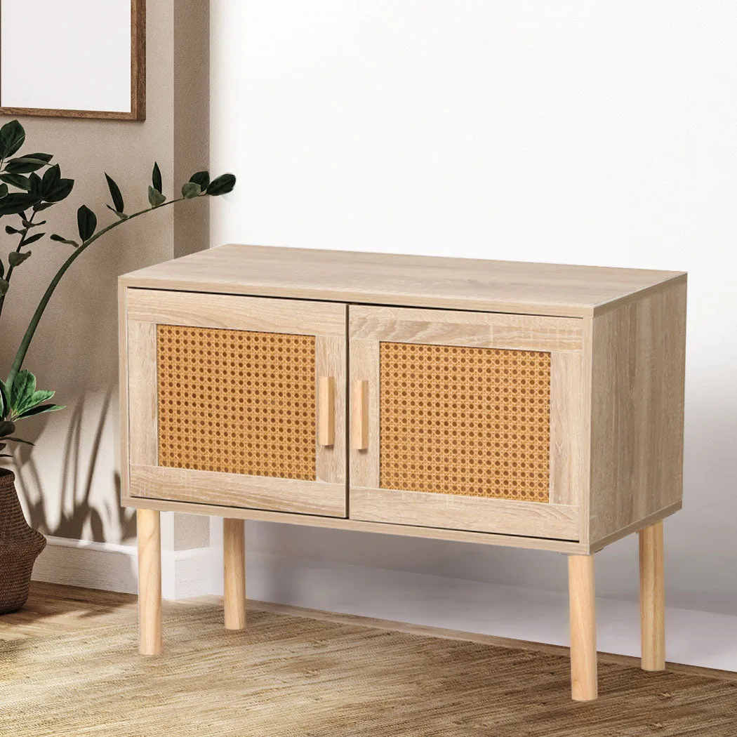 Storage Cabinet Rattan Dresser Chest of Drawers Tallboy Wooden Cabinet