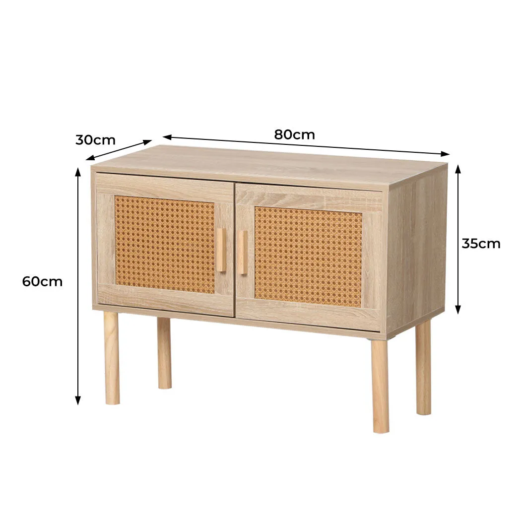 Storage Cabinet Rattan Dresser Chest of Drawers Tallboy Wooden Cabinet