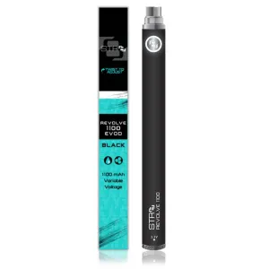 STR8 Revolve 1100 mAh Evod 510 Batteries - Black - (1 or 5 Count)
