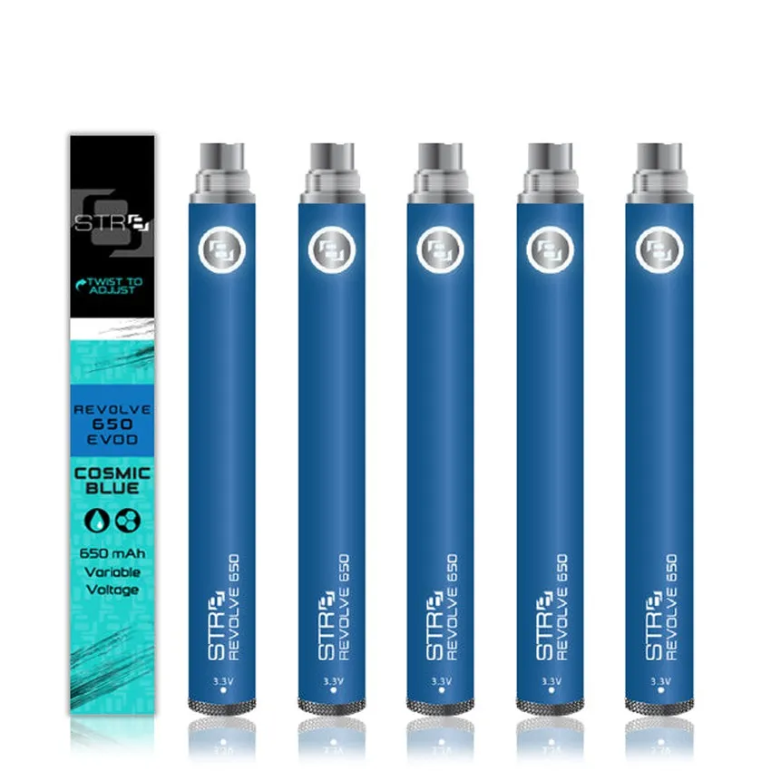 STR8 Revolve 650 mAh Evod 510 Batteries - Various Colors - (1 or 5 Count)