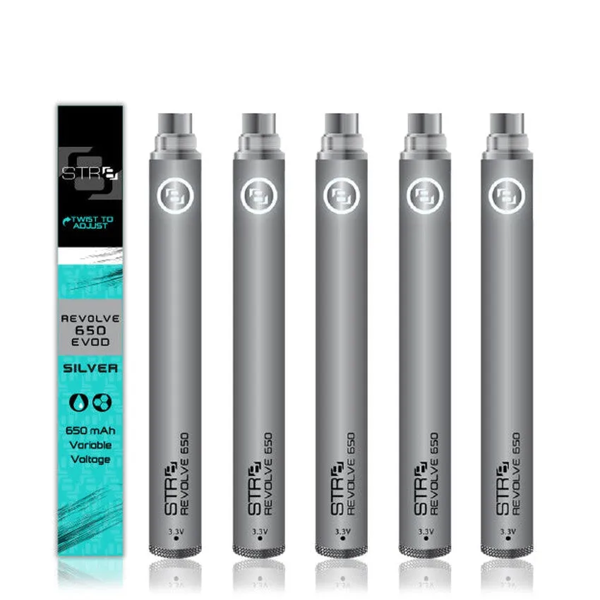 STR8 Revolve 650 mAh Evod 510 Batteries - Various Colors - (1 or 5 Count)
