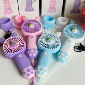 Strawberry Cat Paw Fan (USB Chargeable)