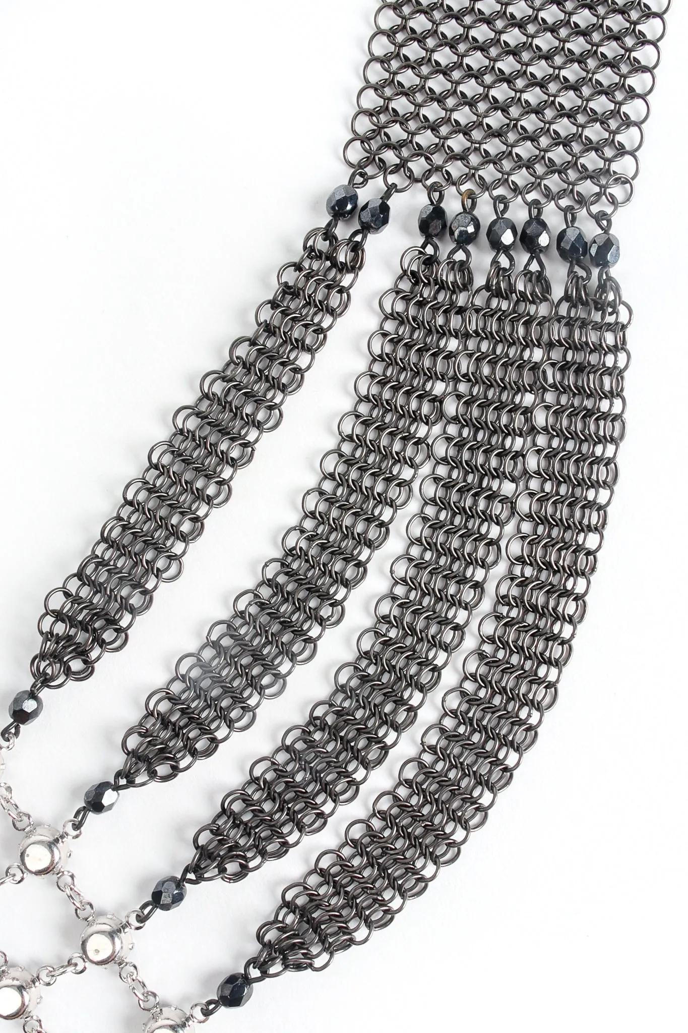 Swarovski Crystal Lattice Mesh Draped Collar