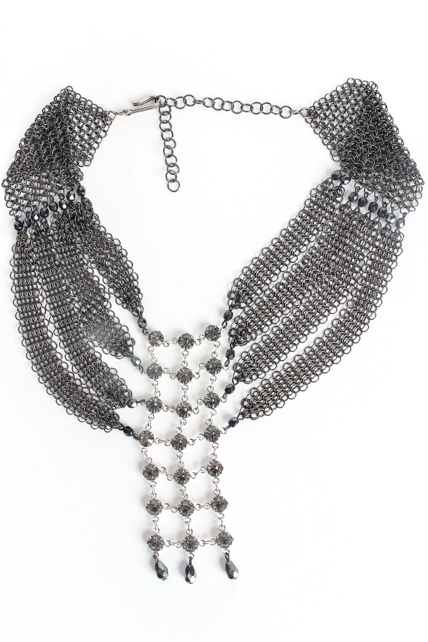 Swarovski Crystal Lattice Mesh Draped Collar