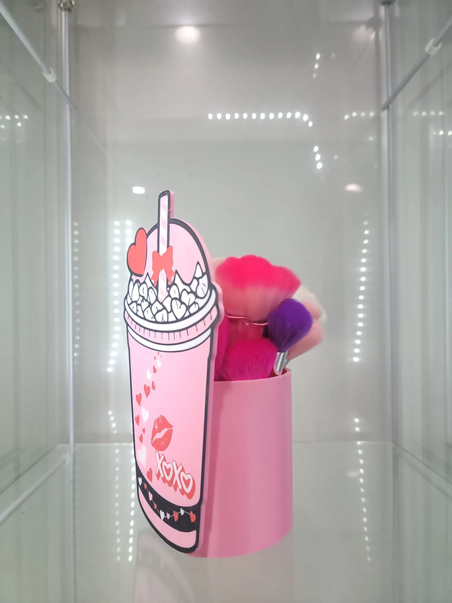 Sweetheart Milkshake Vanity & Home Decor Makeup Organizer Brush Holder