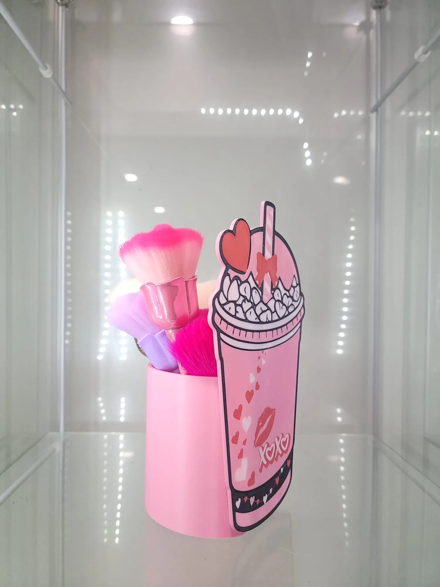 Sweetheart Milkshake Vanity & Home Decor Makeup Organizer Brush Holder