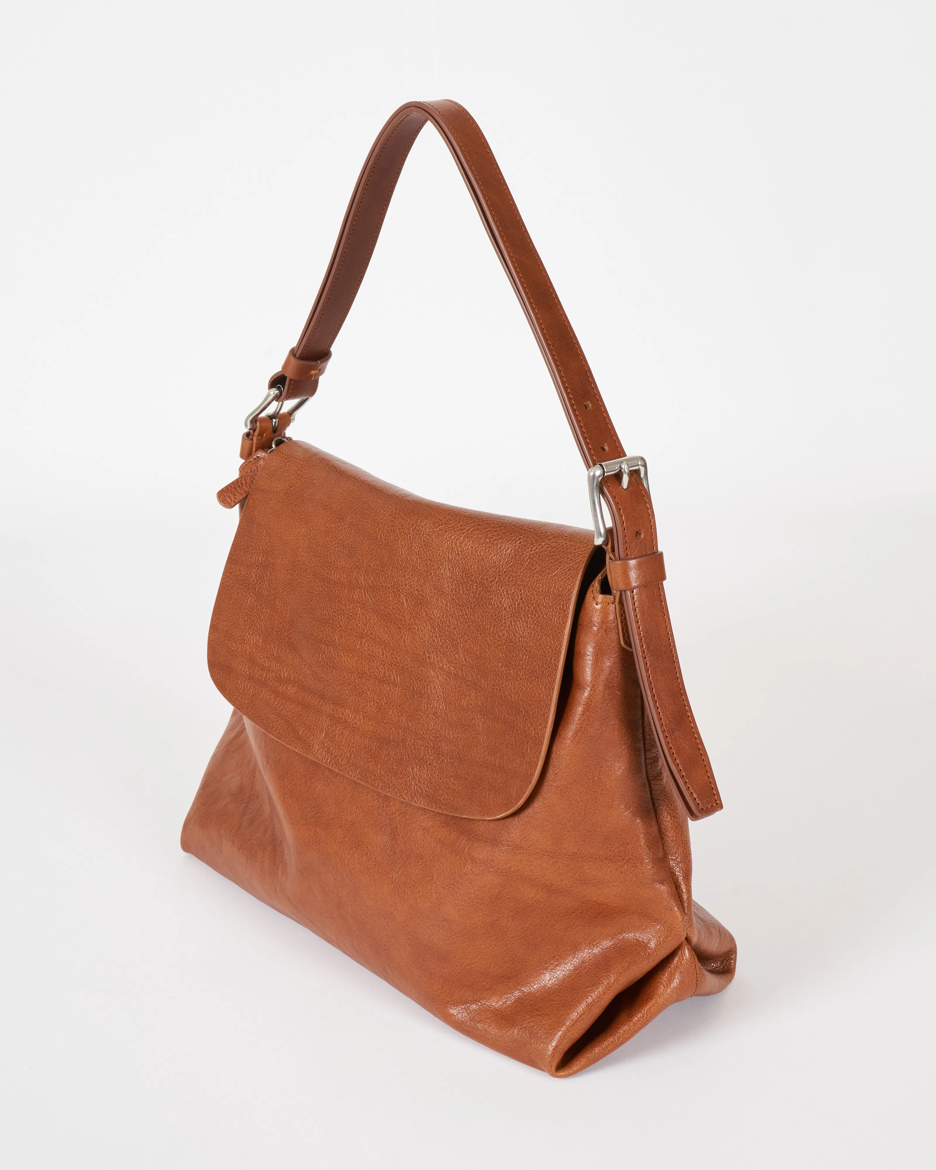 tall messenger bag - selleria lux cuoio