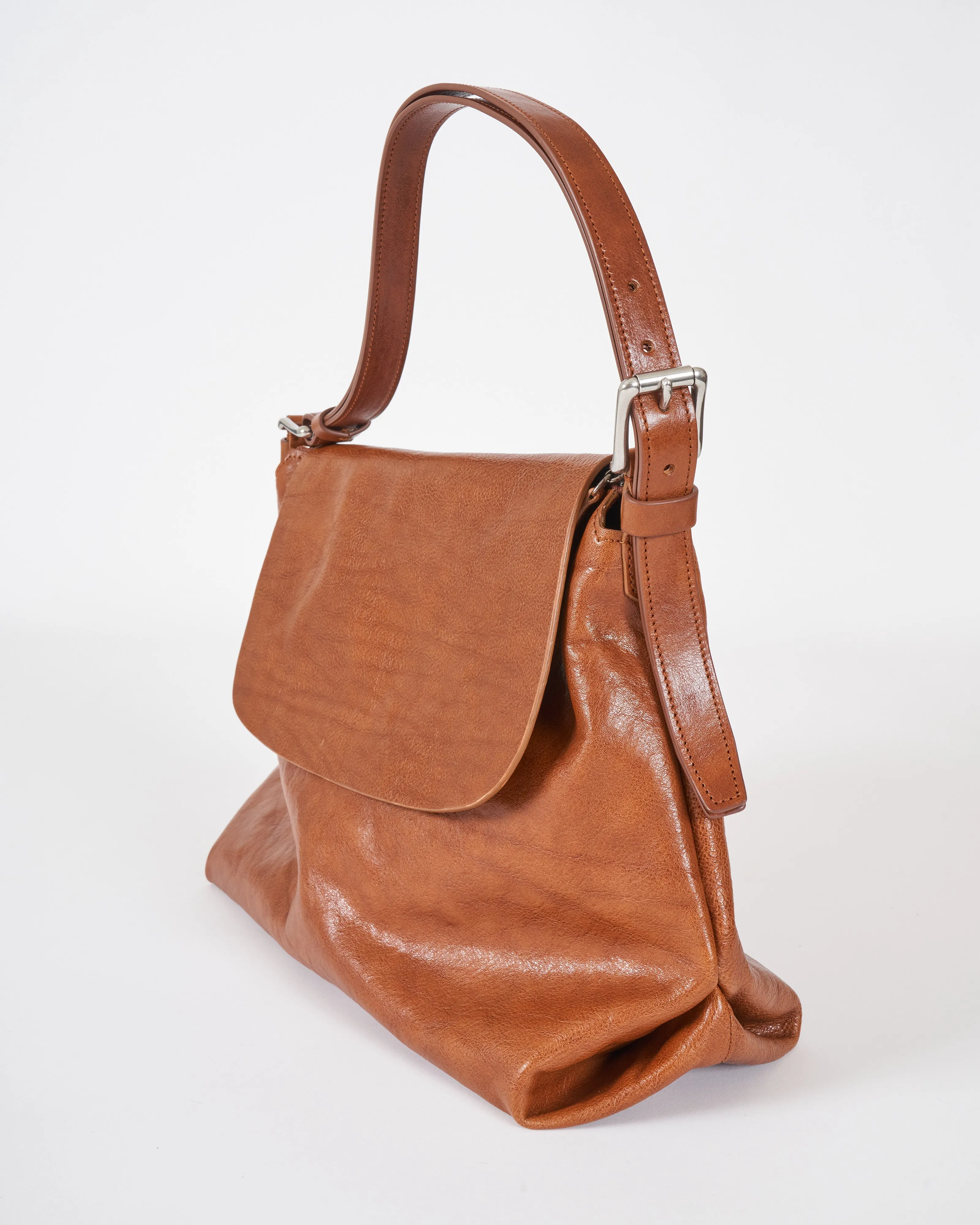 tall messenger bag - selleria lux cuoio