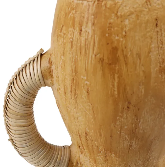 Tall Terracota   Rattan Vase