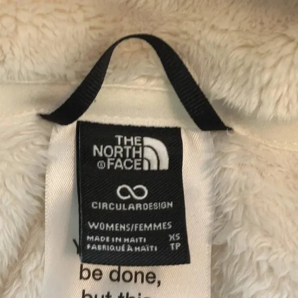 The North Face Osito 1/4 Zip Pullover - Women's Size XS White Dune (Ivory/Cream)