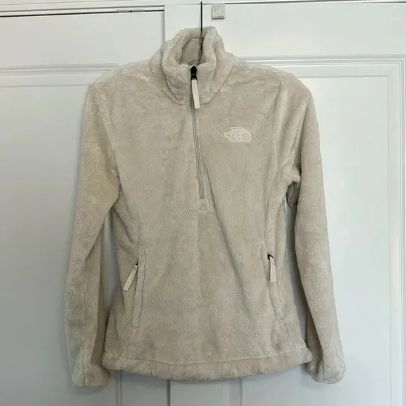 The North Face Osito 1/4 Zip Pullover - Women's Size XS White Dune (Ivory/Cream)