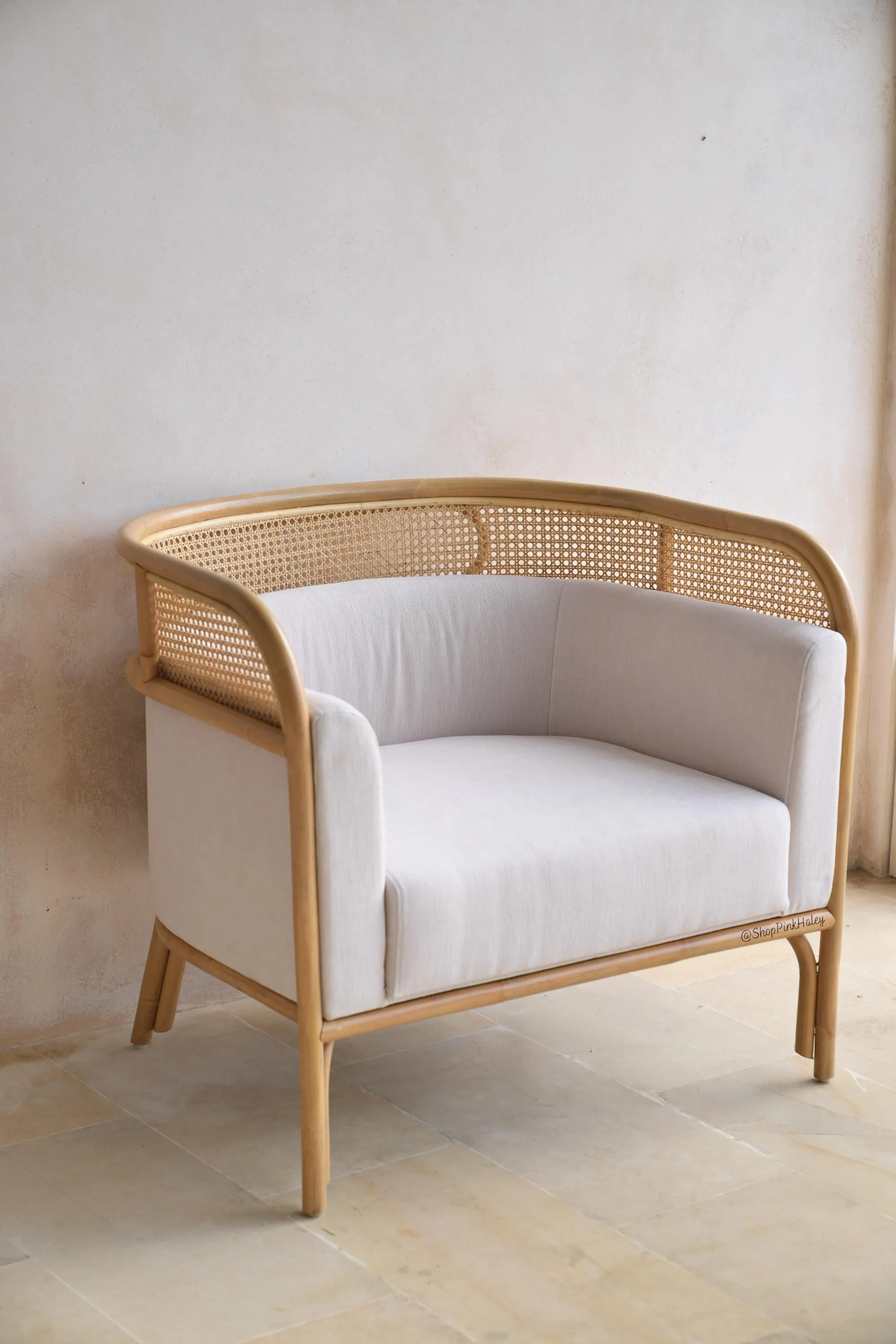 The Paramount Rattan Cane Accent Chair (Set of 2 Chairs)